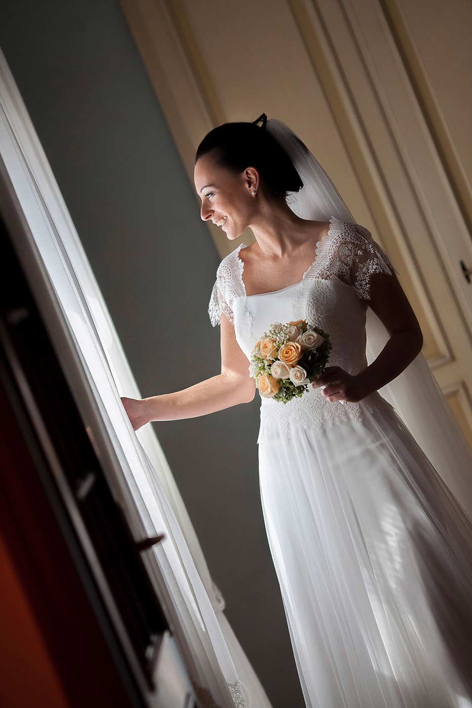 foto sposa con bouquet